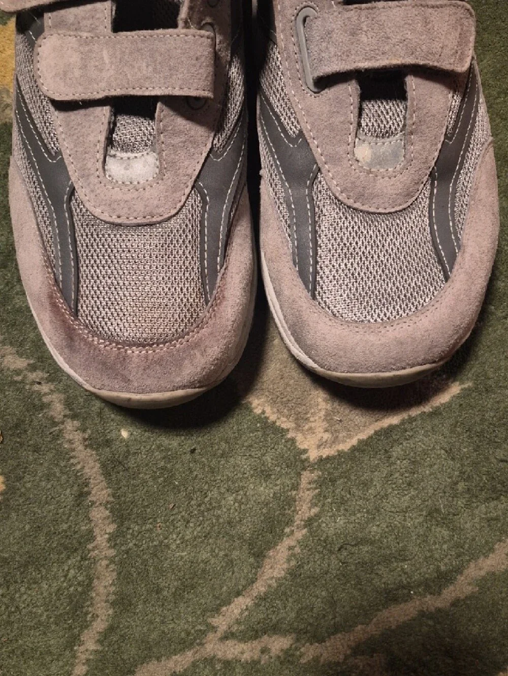 SAS Men's Gray Suede & Mesh Velcro Sneakers
